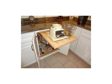 The appliance garage helps keep the kitchen tidy