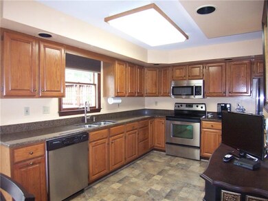 Kitchen has updated granite counter tops.