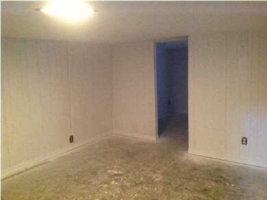Basement family room is ready for carpet.