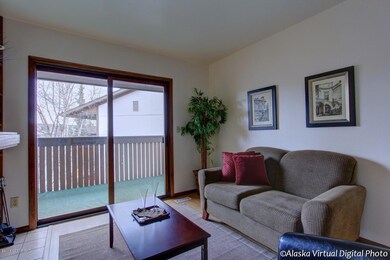Living Room with Private Deck