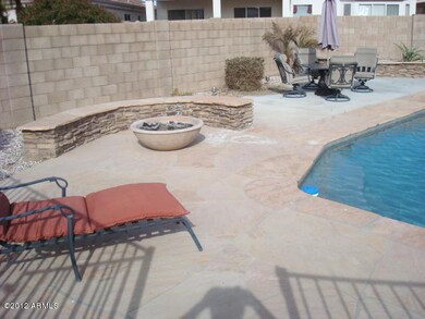 Pool Sitting Area with Firepit