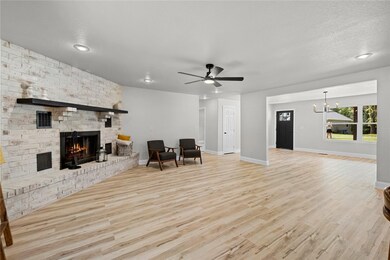 Wood burning fireplace