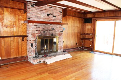wood burning fireplace
