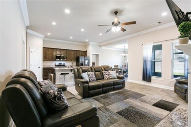This open floor plan is ideal for entertaining.
