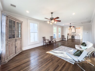 Open living, dining and kitchen perfect for holida