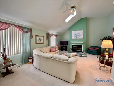 Great room with gas fireplace.