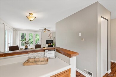 Looking into Living Room from kitchen and view of