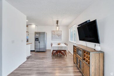 Dining space featuring light wood-style flooring