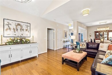 Entrance to primary suite, Dining rm & Kitchen