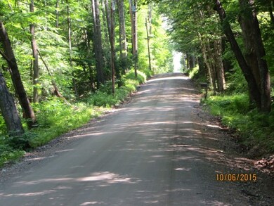 Building lot is on a town maintained gravel/dirt r