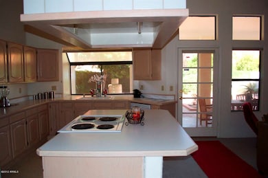 Kitchen to family room and outside