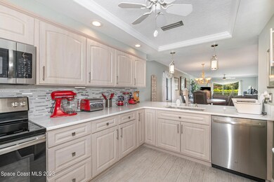 Tray Ceiling in Updated Kitchen