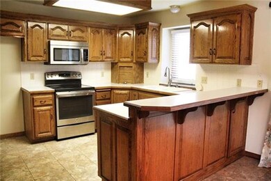 Breakfast bar and updated appliances.