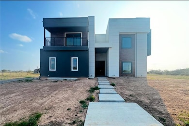 Modern home featuring a balcony