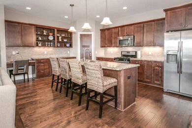 Beautiful cabinets and large granite center island