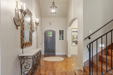 Looking back towards the closed front door