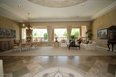 view of dining room & living room