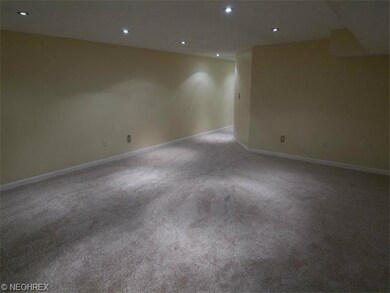 Finished basement wired for surround sound system.