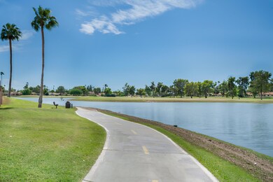 Walking path on lake