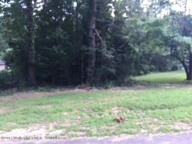 Wooded vacant lot street view