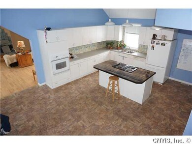 Kitchen. Kitchen island countertop made from 