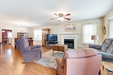 Living room is open to the dining room.