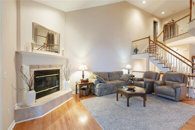 Great room with 2-story ceiling.