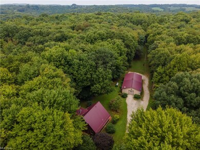 Tucked away on 35 acres of wooded land.