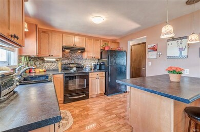 Updated Honey Maple Kitchen with newer appliances 