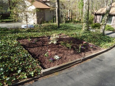 Mostly natural earth coverings with flower beds