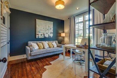 Great downstairs guest bedroom with attached bath currently being used as an office.