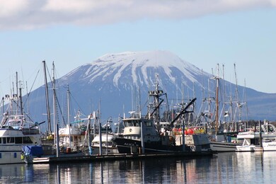 Sitka harbor and Mt. Edgecumbe