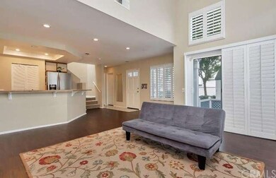 Open floor plan with recessed lighting, high ceili