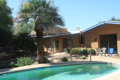 Private yard with pool