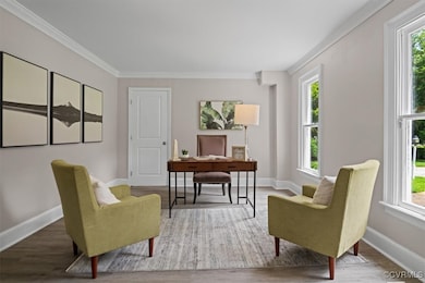 Office space featuring plenty of natural light, or