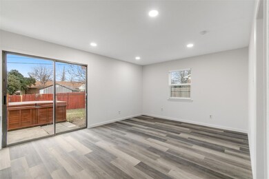 Empty room with wood-type flooring