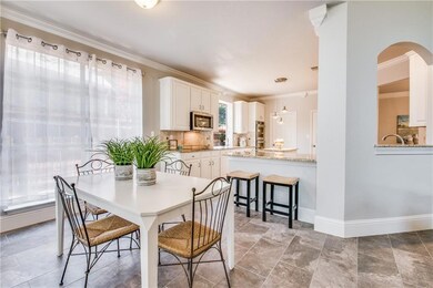 Bright and Cheerful breakfast nook is great for fa