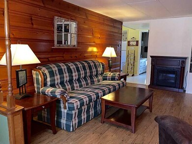 Living Room. Living room with knotty pine paneling