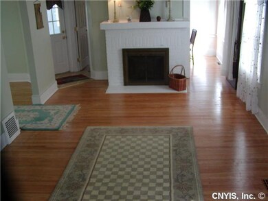 Living Room. Large living room with refinished har
