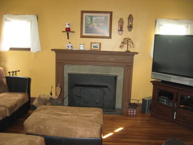 Living room fireplace
