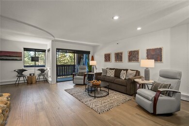 Living room, alcove & deck