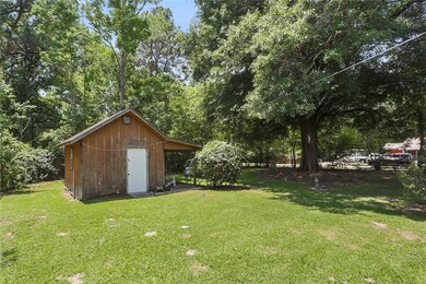 Storage shed with porch
