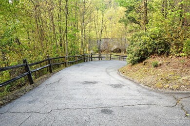 Paved driveway to the cabin