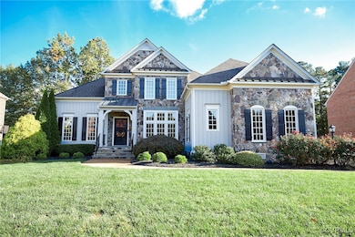 View of front of home with a front lawn