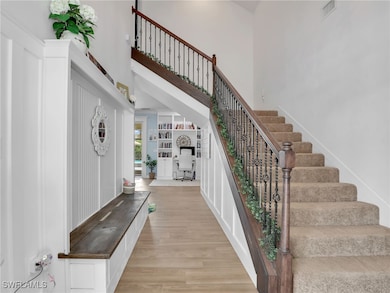 Foyer entrance with stairs