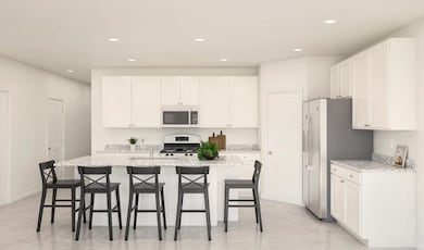 Kitchen with granite countertops