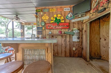 Bar area in screened in area.