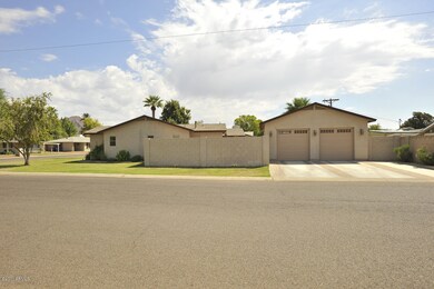 Side View of home and Garage