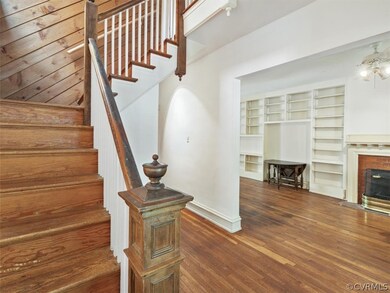 Vintage flooring aglow in the afternoon sun.