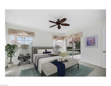Virtually staged Master Bedroom